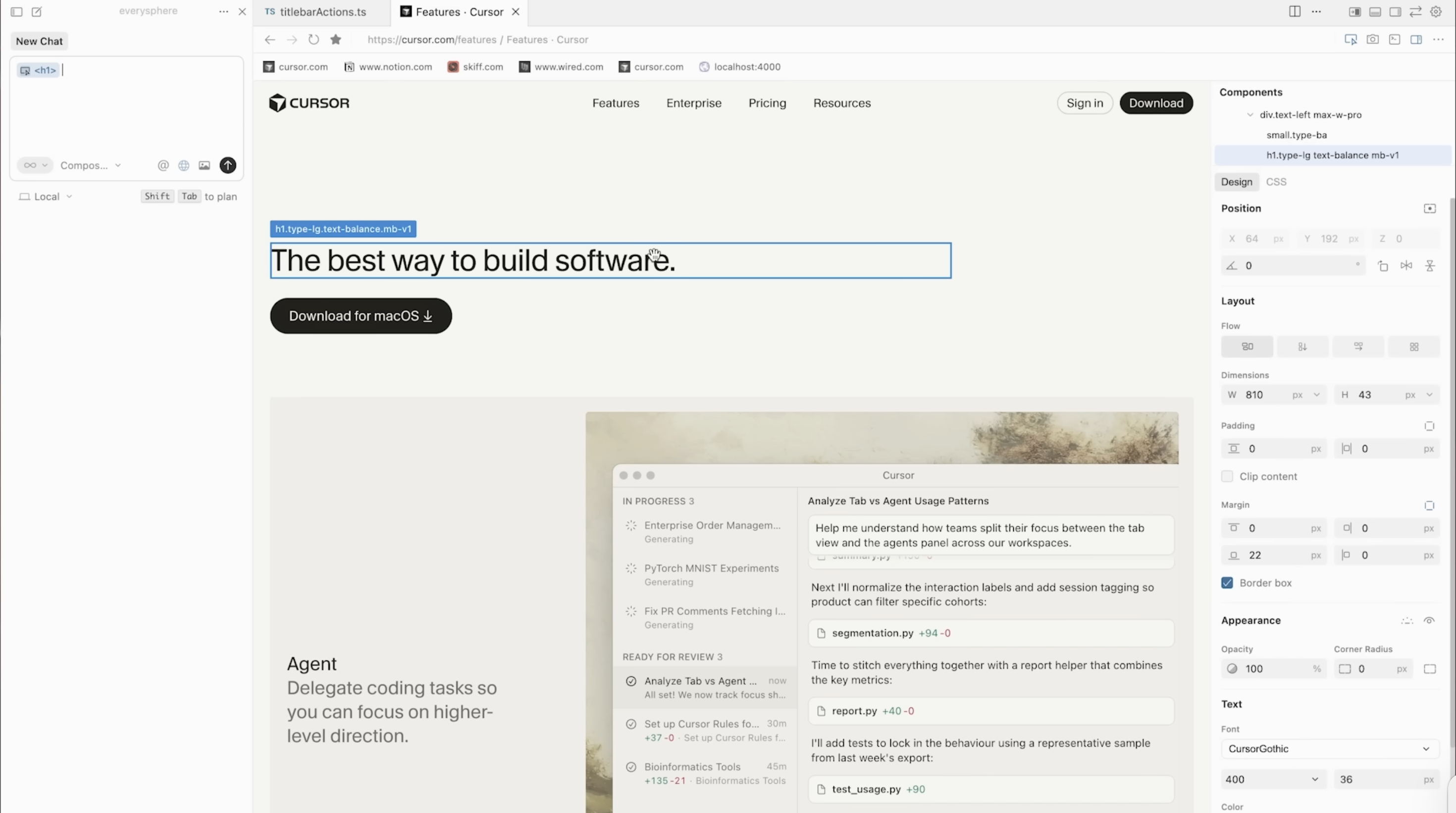 Design and Code Matters in Cursor